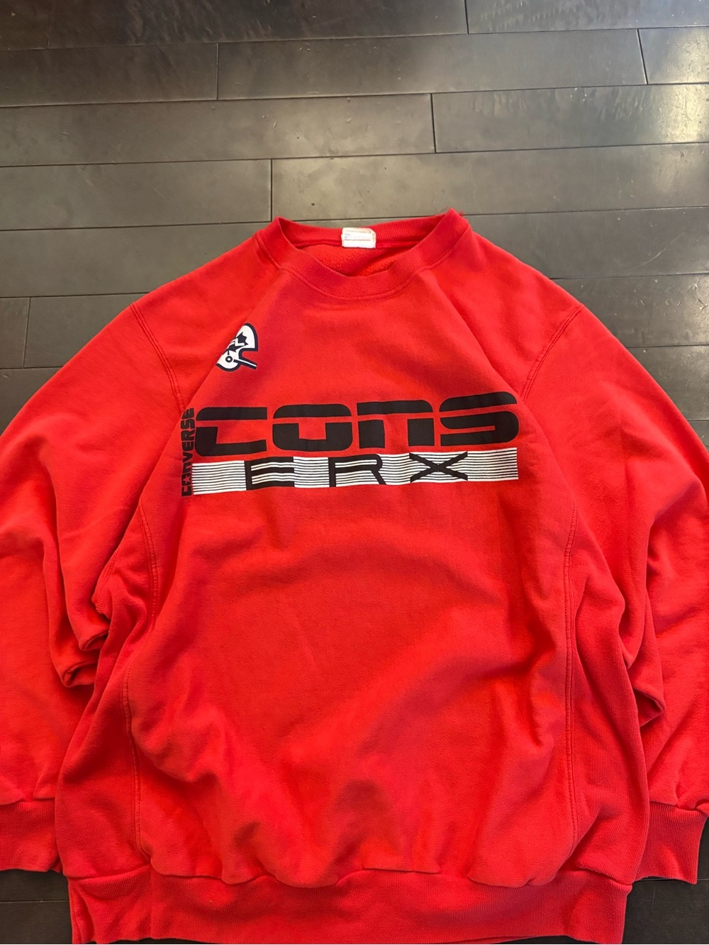 Vintage early 90s Converse Red Crewneck Sweatshirt colab with CFL